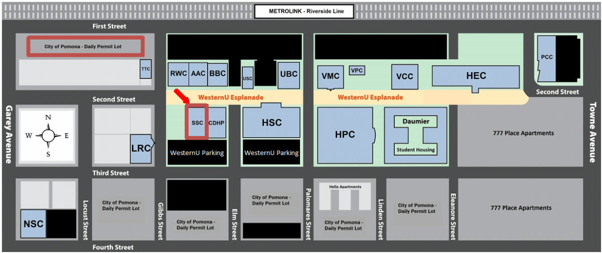 Visitor Parking and SSC Map Visitor Parking and SSC Map