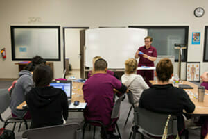 Nursing Skills Lab Students in class learning