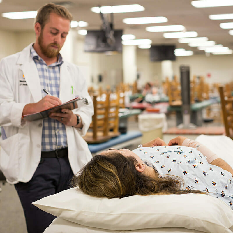 Post-Professional Doctor of Physical Therapy is assisting the patient