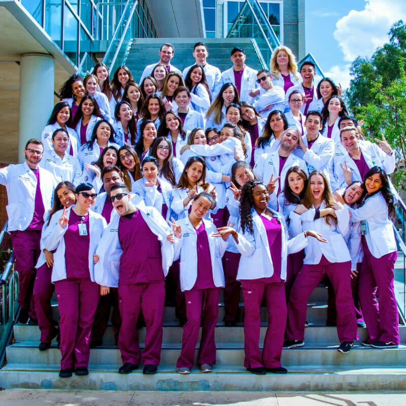 College of Graduate Nursing students group photo, students smiling and happy
