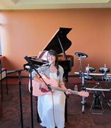 Student life student playing guitar