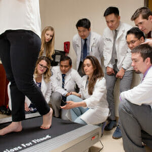 WesternU Summer Health Professions Education Program (SHPEP) students learn about casting during the podiatric medicine rotation